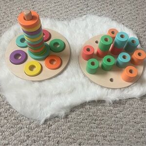 Lovevery Colorful Wooden Stacking Toy Set